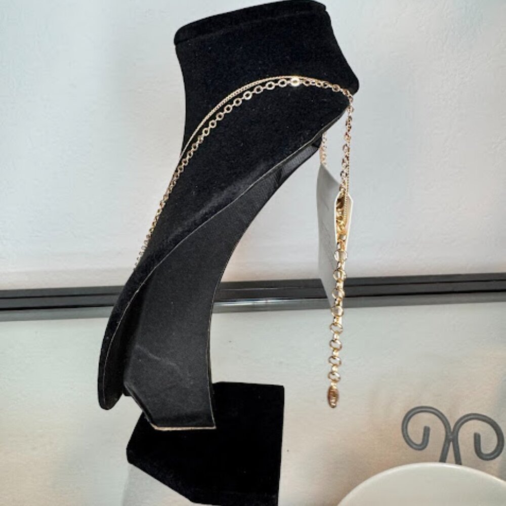 NWT Ettika Double Pendant Gold Necklace - Picture 4 of 4